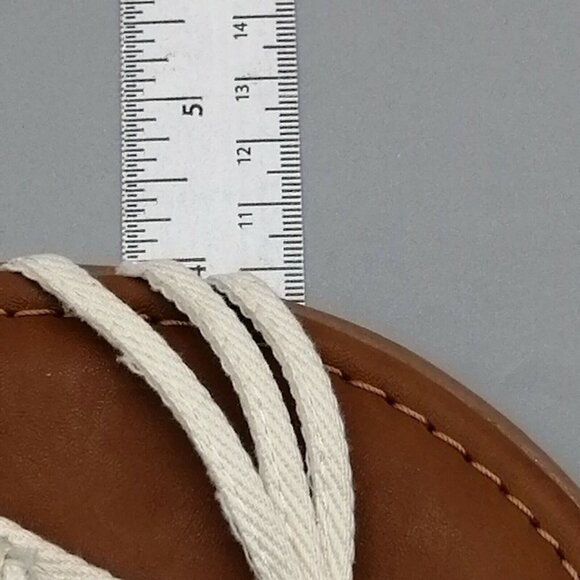 Maurices Womens Barely‎ There Strappy Sandal White Canvas Slip On Flat Heel 7M - Picture 5 of 9